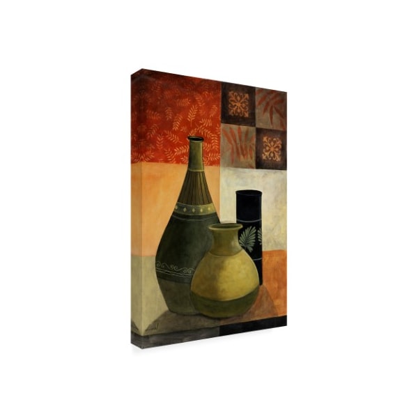 Pablo Esteban 'Vases Over Geometry 3' Canvas Art,30x47